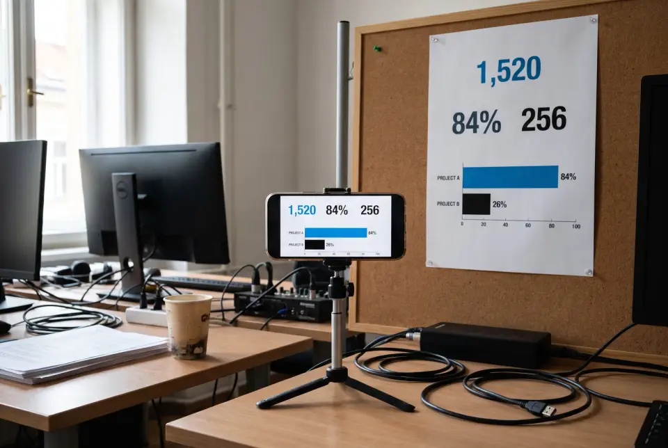 Infografiku kreslíme z tvých čísel tak, aby se dala přečíst za pár vteřin i na telefonu.