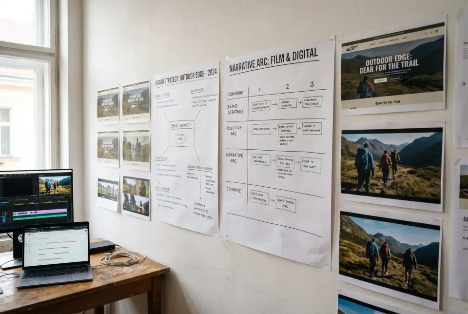 Strategie rovnou ožije ve webu, videu a identitě, protože to všechno děláme ve stejné partě.