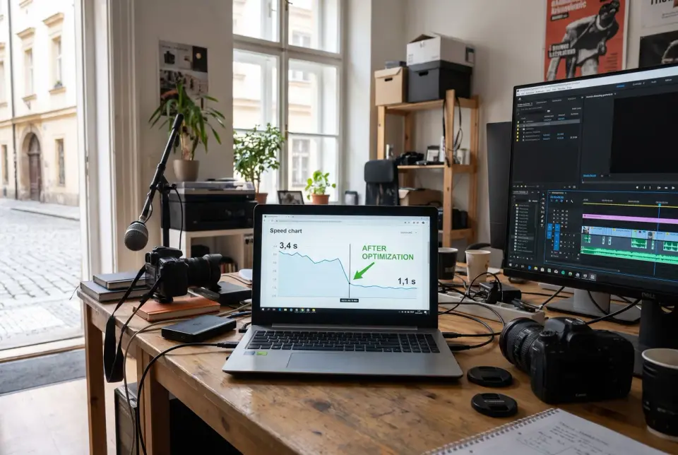 Rychlost měříme před zásahem a po něm, na skutečných návštěvách tvého webu.
