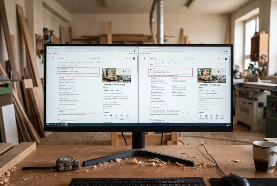 Děláme Google i Seznam. Na Seznam připadá zhruba desetina až sedmina českého vyhledávání, publikum je starší a regionálnější a většina agentur ho ignoruje. Pro řemeslníka nebo regionální B2B bývá levnější cestou k poptávce než Google.